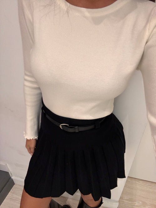 Minigonna in maglia a ruota plissé B6A6989