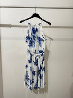 Vestito corto scollo americano floreale