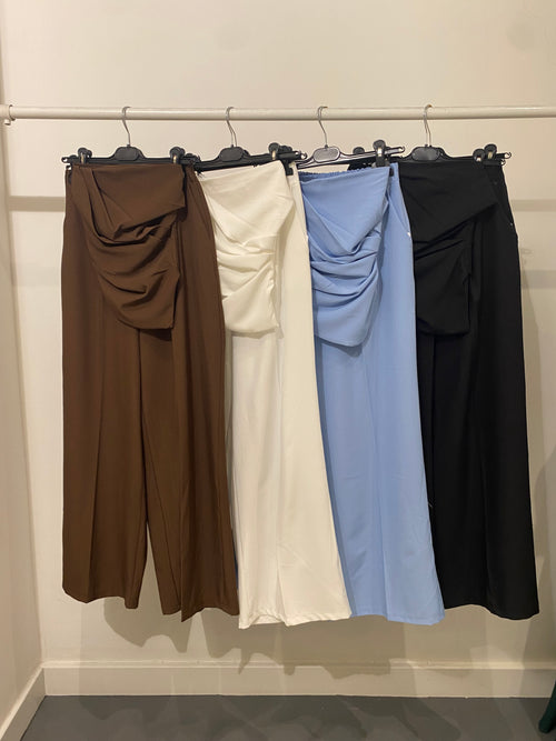 Completo top arricciato e pantalone