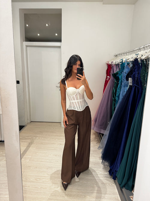 Corsetto tulle e fascia vita