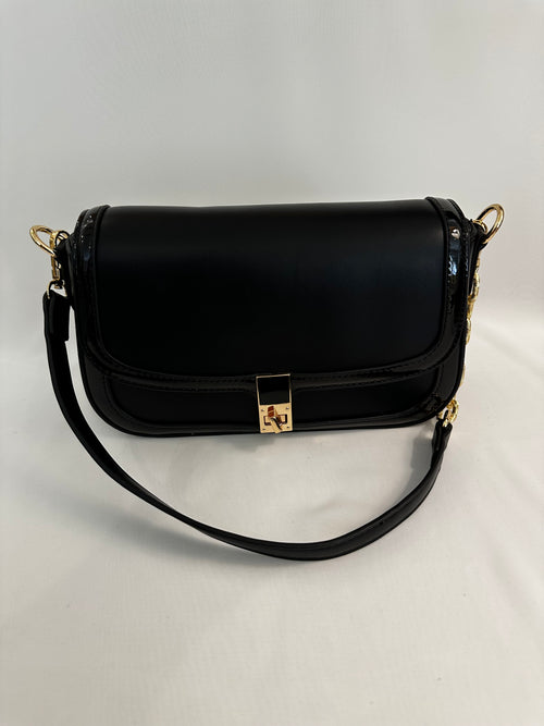 Borsa spalla con catena ecopelle