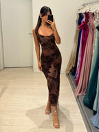 Vestito lungo tulle fantasia