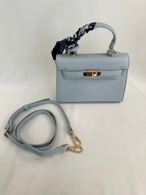 Borsa piccola fibbia e foulard ecopelle