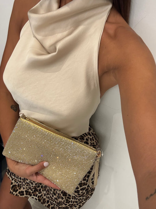 Pochette busta strass