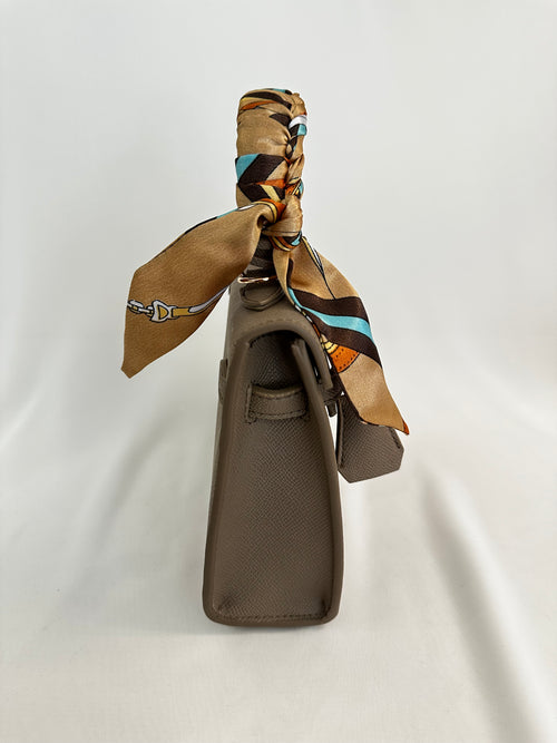 Borsa piccola fibbia e foulard ecopelle