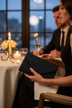 Pochette busta Lurex e strass