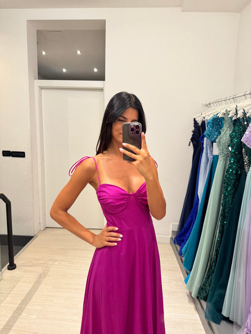 Vestito lungo cotone laccetti