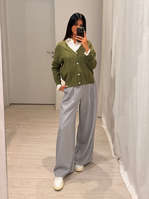 Cardigan over bottoni gioiello