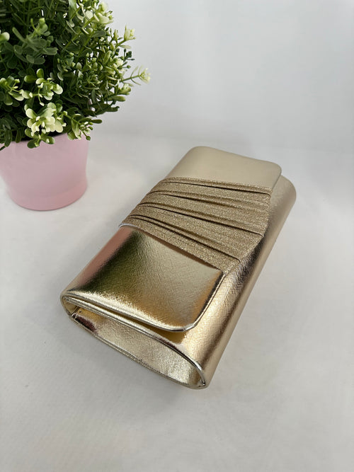 Pochette elegante pieghe Lurex