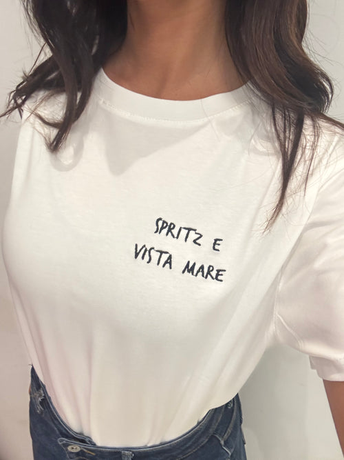 T-shirt spritz e vista mare