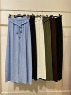 Pantalone palazzo lavorato con cintura