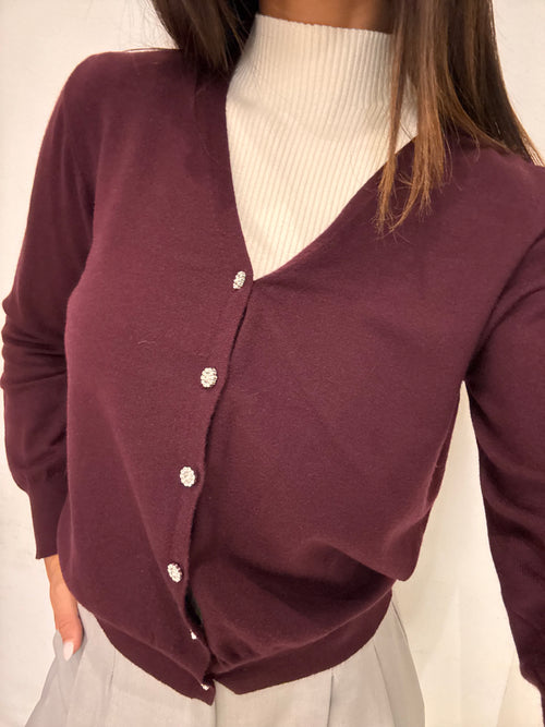 Cardigan bottoni gioiello