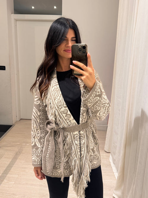 Cardigan accappatoio tribale