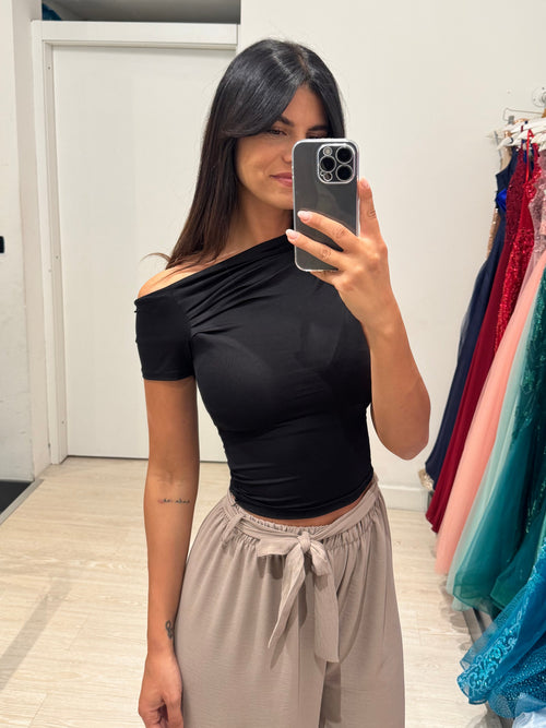 Pantalone palazzo leggero con cintura