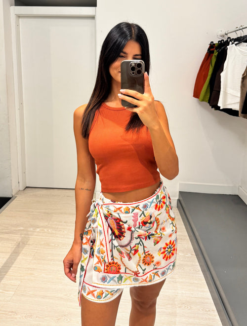 Shorts pareo floreale