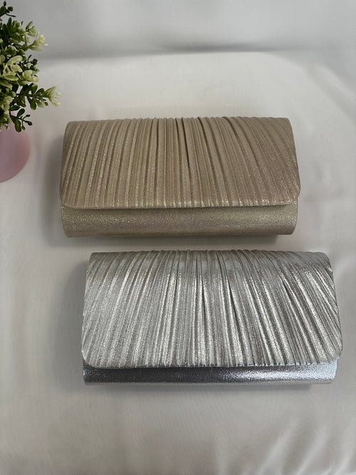 Pochette pieghe Lurex