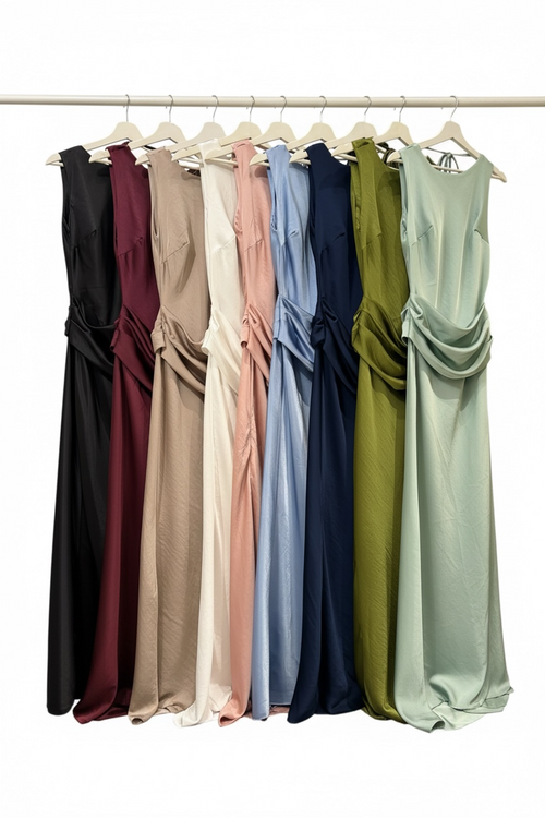 Abito cerimonia satin scollo schiena