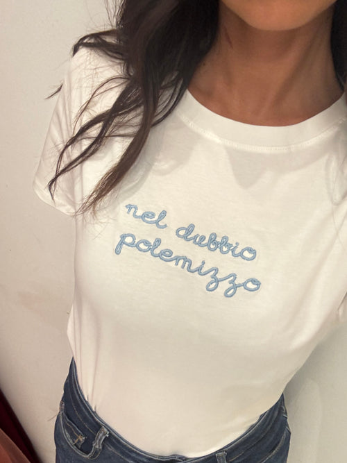 T-shirt nel dubbio polemizzo