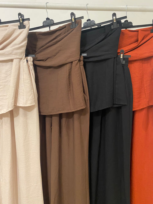 Completo top fascia con pantalone