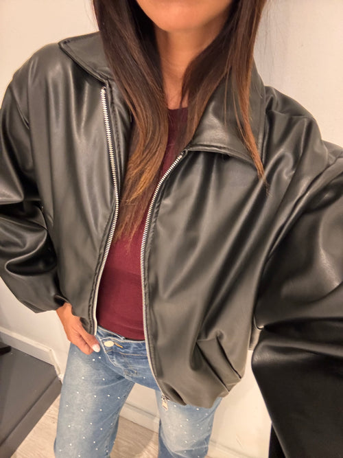 Giacca bomber ecopelle