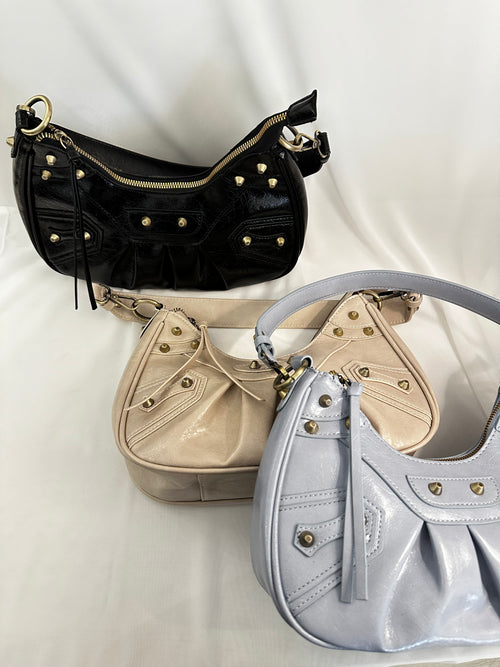 Borsa Nadia con borchie ecopelle