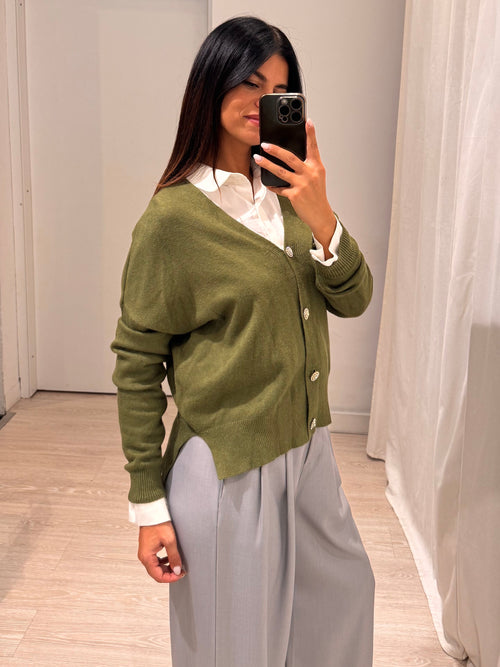 Cardigan over bottoni gioiello