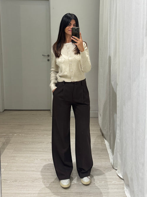 Cardigan cuori in rilievo