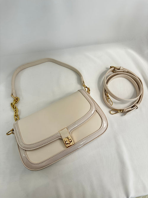 Borsa spalla con catena ecopelle