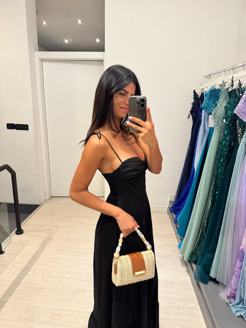 Vestito lungo cotone laccetti