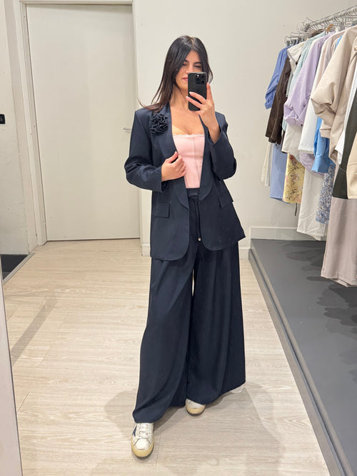 Completo giacca e pantalone palazzo pence e fiore