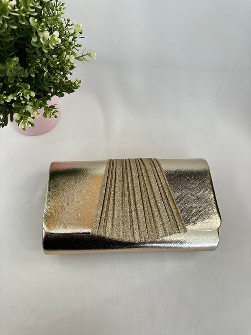 Pochette elegante pieghe Lurex
