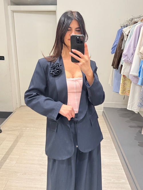 Completo giacca e pantalone palazzo pence e fiore