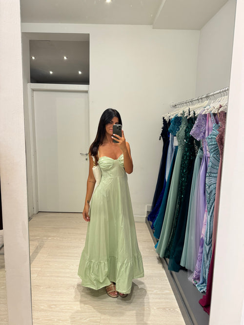 Vestito lungo cotone laccetti