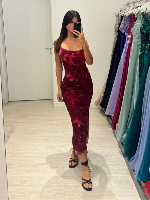 Vestito lungo tulle fantasia