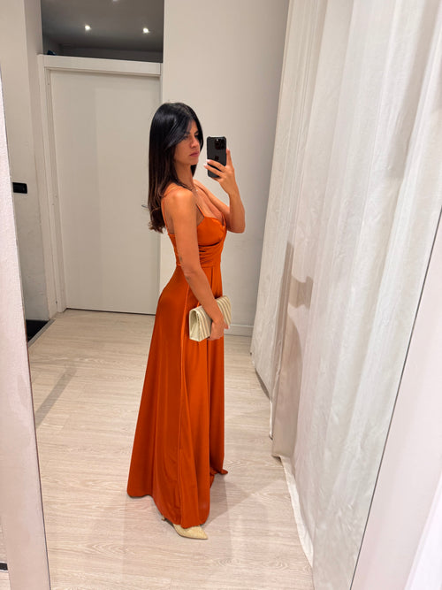 Vestito CHIARA lungo scollo incrociato morbido