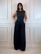 Body lycra scollo tondo smanicato