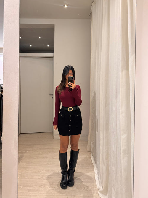 Maglia basic manica scampanata