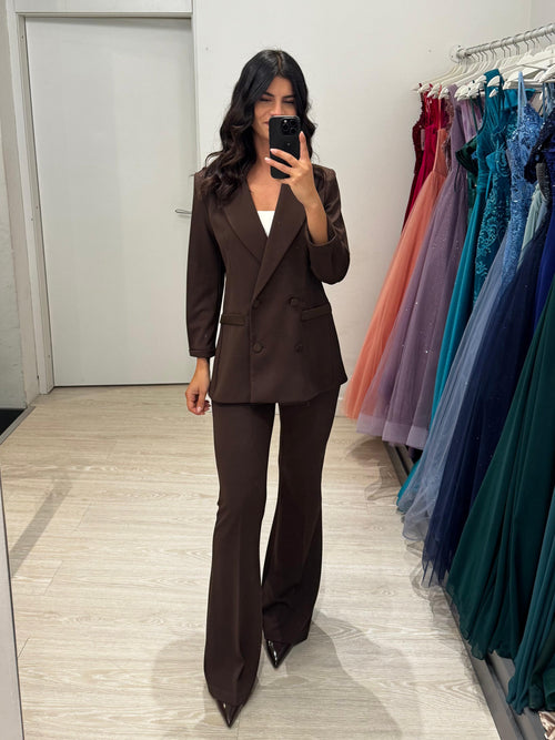 Completo giacca e pantalone inserti raso