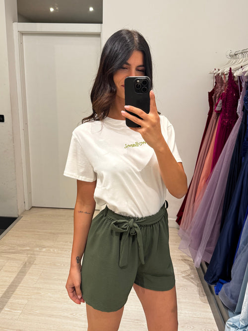 Shorts leggero con cintura