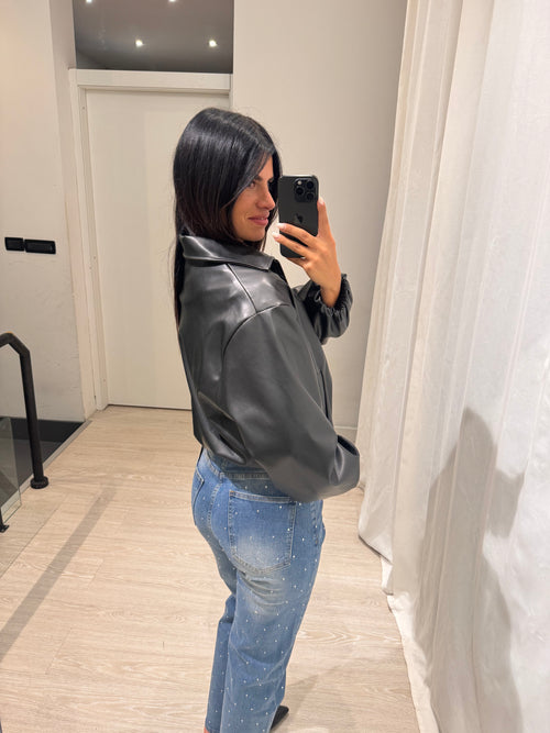 Giacca bomber ecopelle