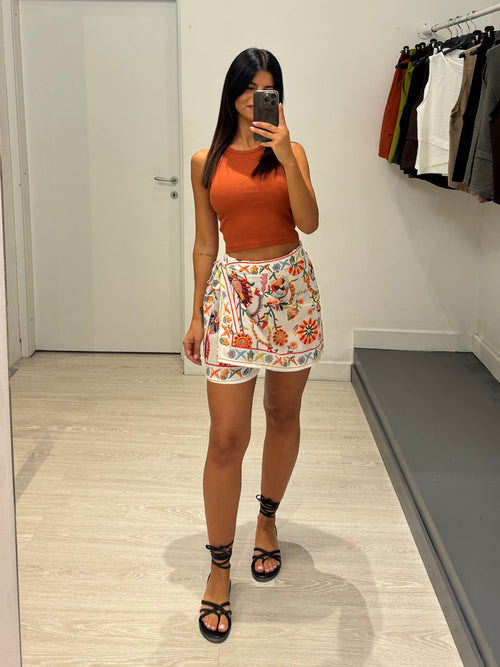 Shorts pareo floreale