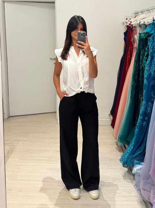 Camicia manica corta volant