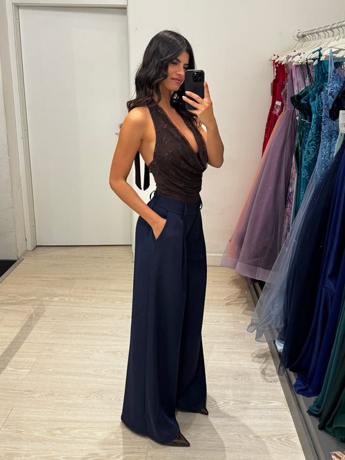 Body pizzo scollo morbido