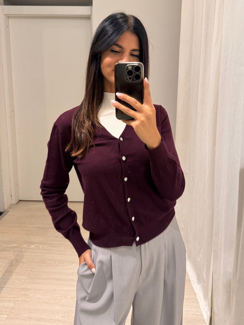 Cardigan bottoni gioiello