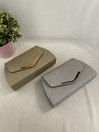 Pochette squadrata Lurex
