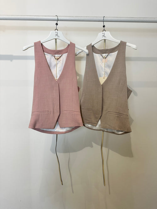 Gilet elegante con cintura gl