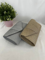 Pochette busta con drappeggio