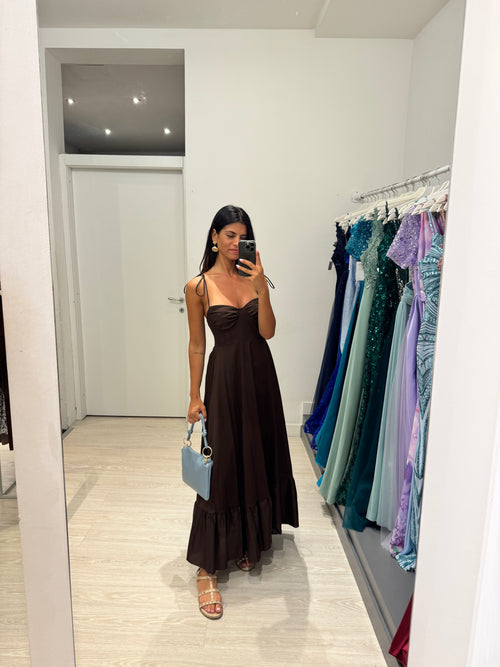 Vestito lungo cotone laccetti