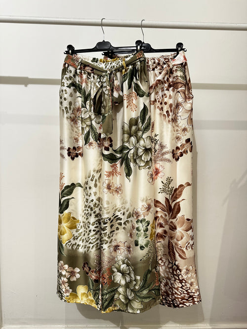 Pantalone palazzo raso floreale