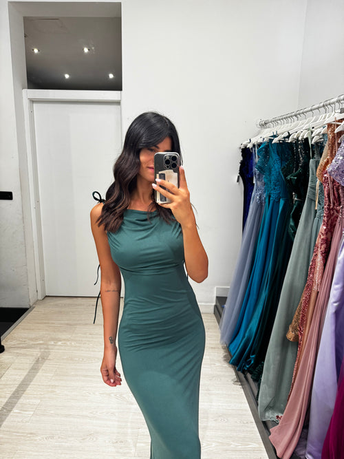 Vestito lungo lacci e schiena nuda